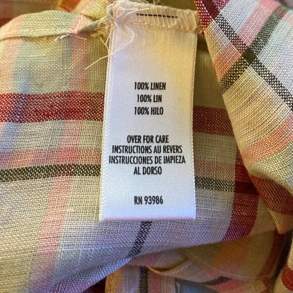 August Max Women's Linen Long Sleeve Button Up Shirt Size 1X NEW NWT - Picture 8 of 9